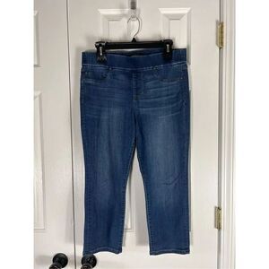 Liverpool Womens Denim Capri Petite Bottoms Size 10